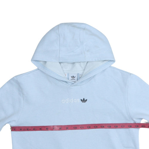 Adidas Girls Pullover Hoodie Size 13-14 Years Blue Graphic Print Long Sleeve - label detail