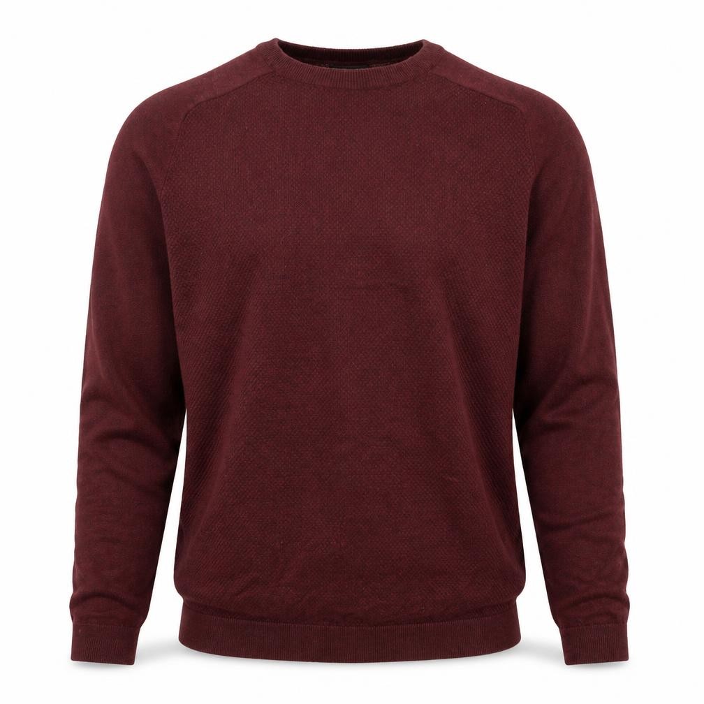 Mens NEXT Size M Pullover Jumper Red Crew Neck Long Sleeve Casual Lightweight - front view