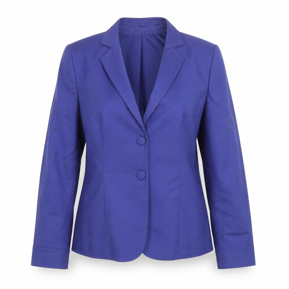Dereta Womens Trouser Suit Suit Jacket Size 10 Blue Long Sleeve Business Lined - front view
