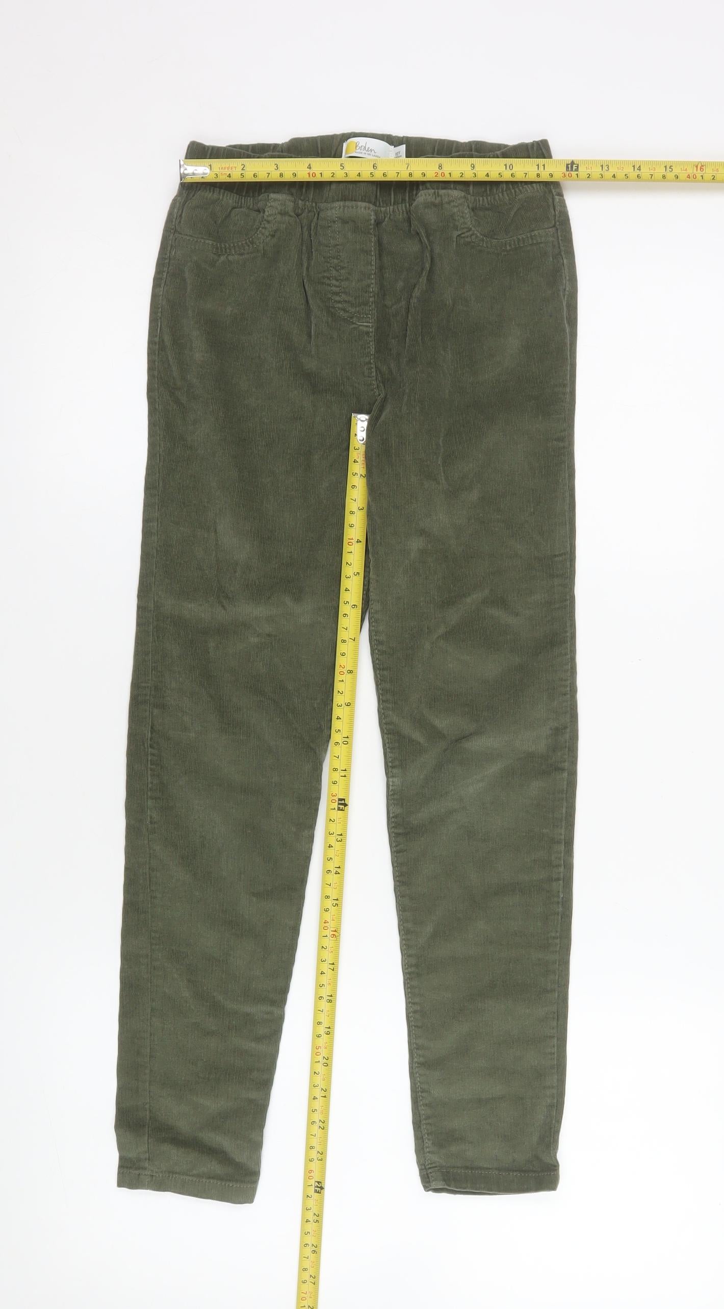 Girls Boden Size 10 Years Jegging Trousers Green Casual Elastic Waist L28 - label detail