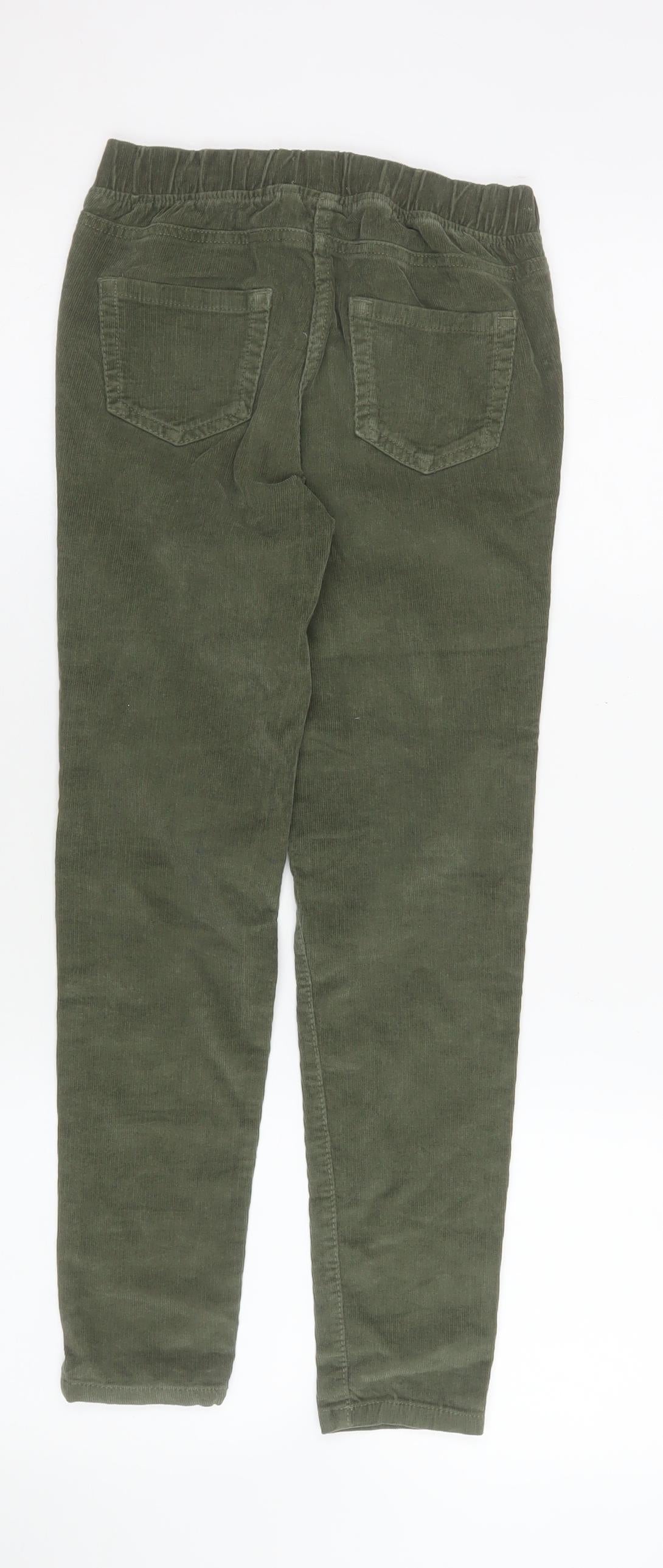 Girls Boden Size 10 Years Jegging Trousers Green Casual Elastic Waist L28 - close detail