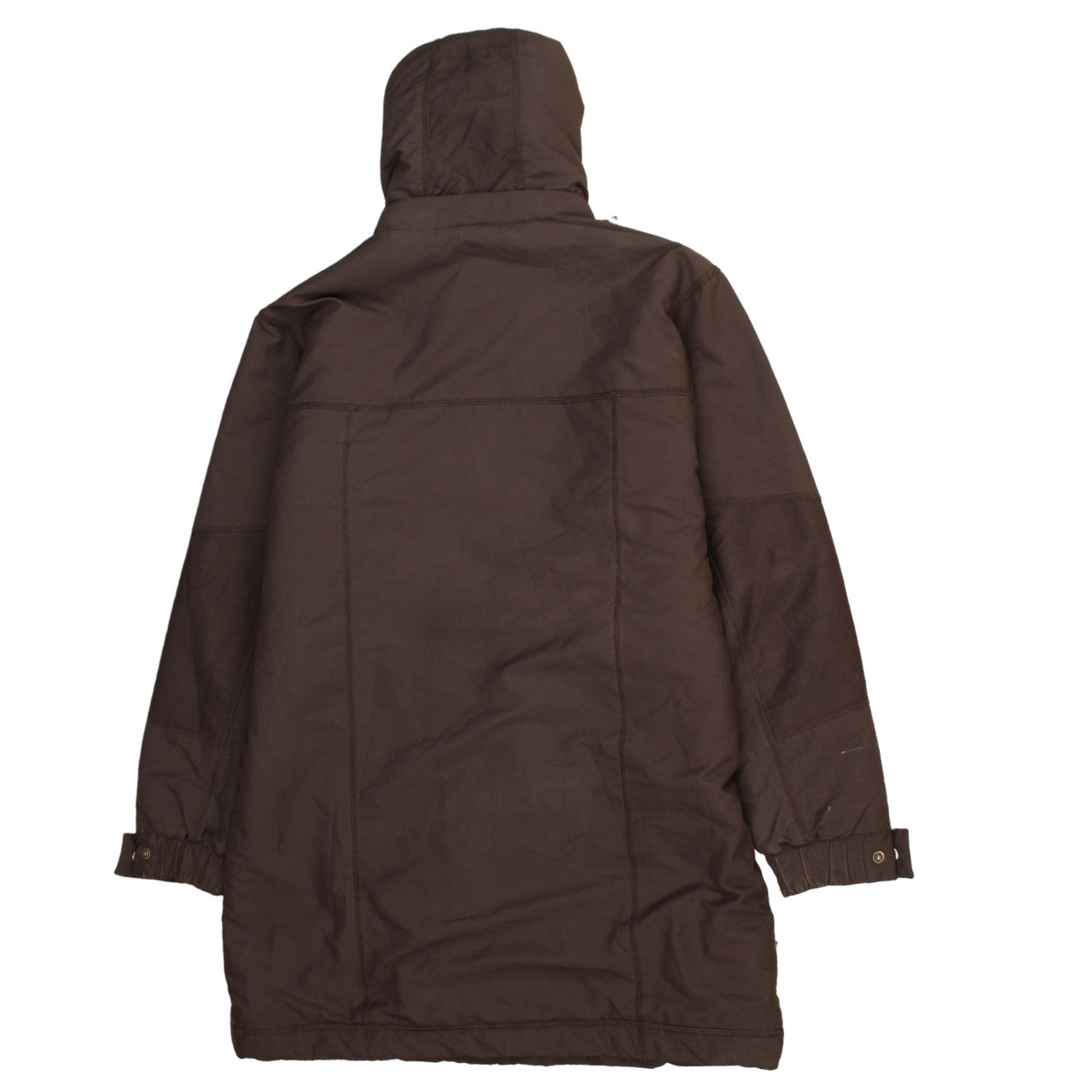 Mens PUMA Size S Parka Jacket Brown Long Casual Hooded Logo - label detail