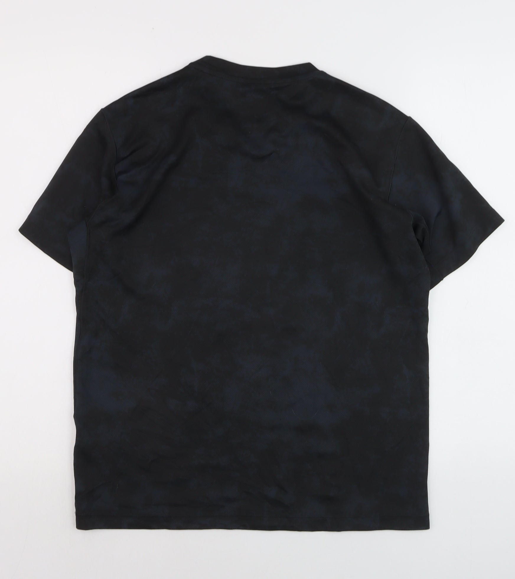 Marvel Boys Basic T-Shirt Size S Black Solid Crew Neck Short Sleeve Casual Logo - close detail