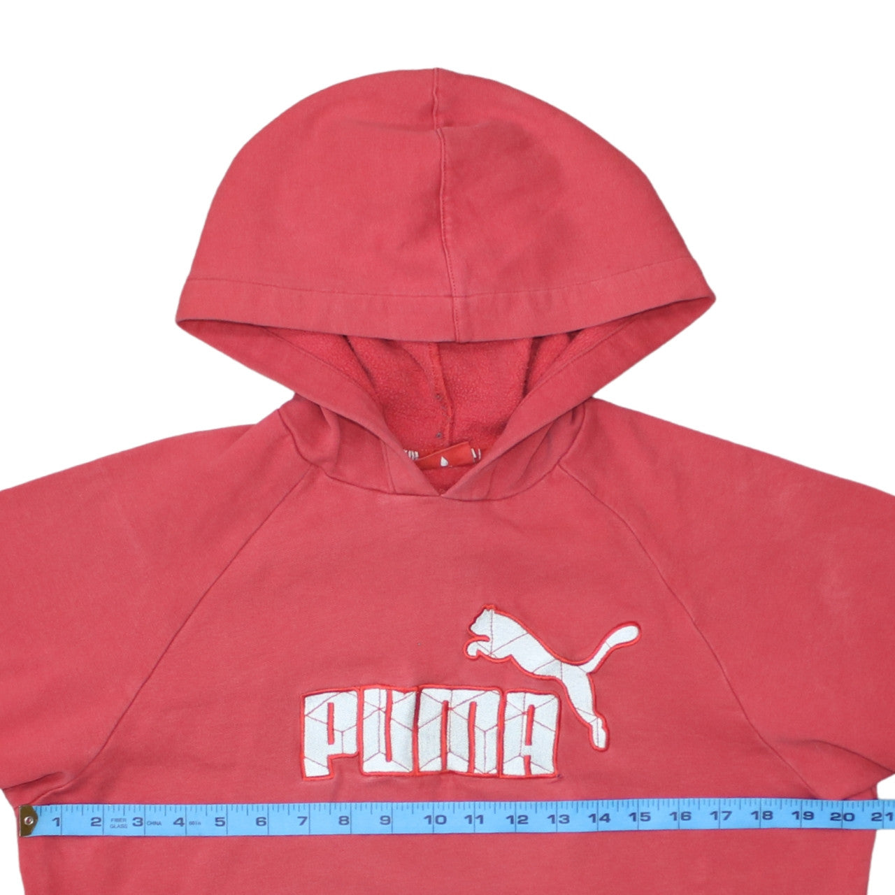 PUMA Womens Pullover Hoodie Size 14 Pink Long Sleeve Casual Hooded Logo - label detail
