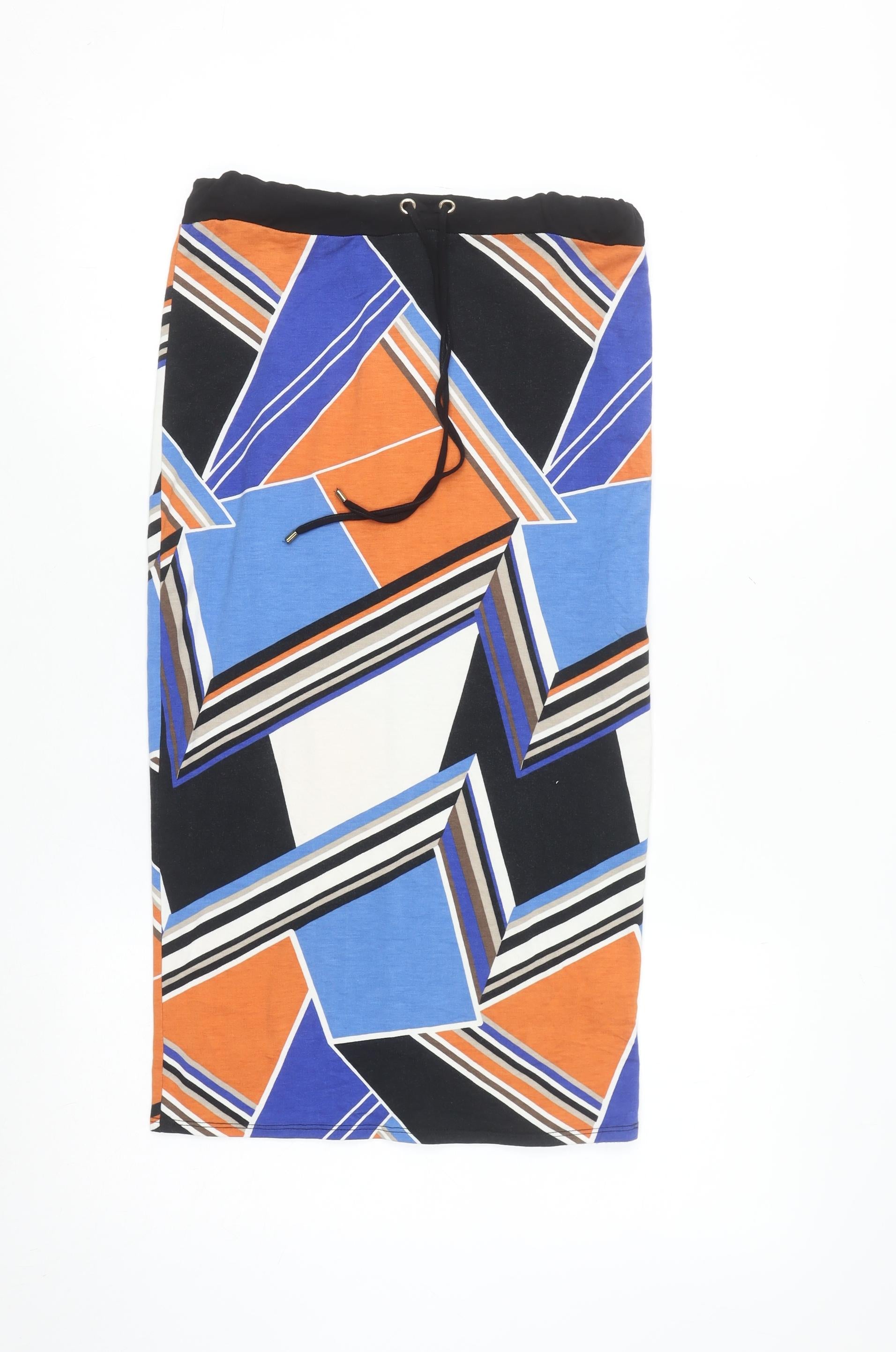 Dorothy Perkins Womens Straight & Pencil Skirt Size 8 Multicoloured Geometric - reverse view