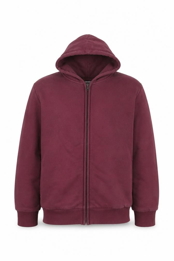 Mens Firetrap Size XL Full Zip Hoodie Red Long Sleeve Logo - front view