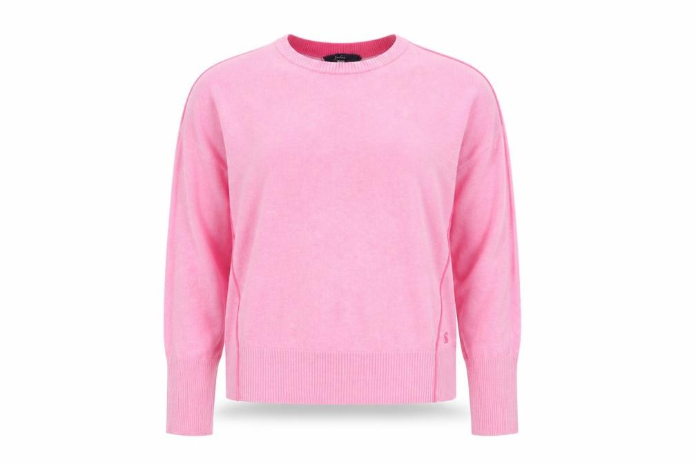 Joules Womens Pullover Jumper Size 10 Pink Crew Neck Long Sleeve Casual - front view
