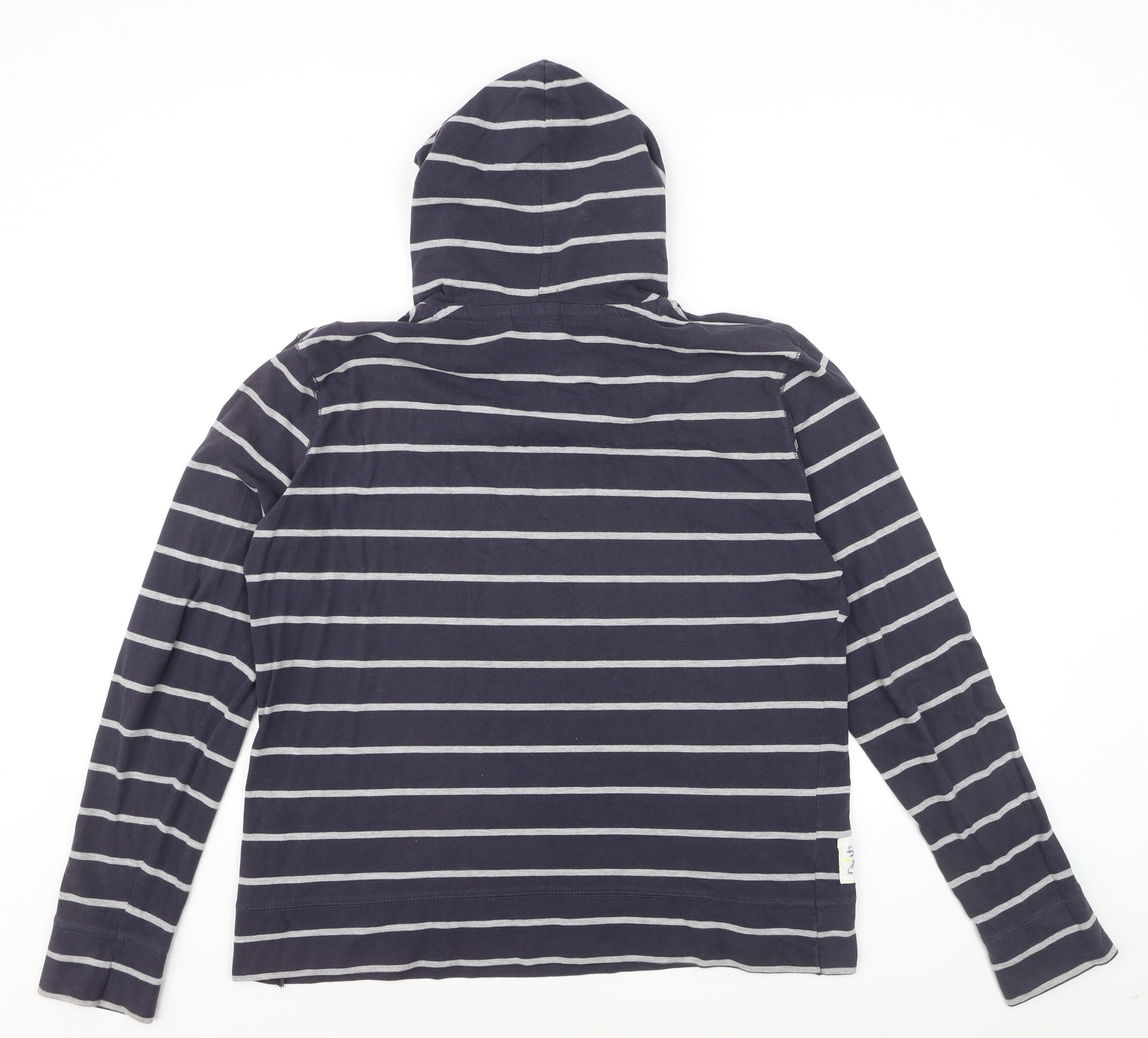 Womens South Size 18 Pullover Hoodie Blue Striped Long Sleeve Casual Hooded Logo - close detail