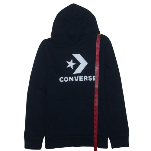 Converse Teens Pullover Hoodie Size XL Black Long Sleeve Casual Hooded Logo - label detail