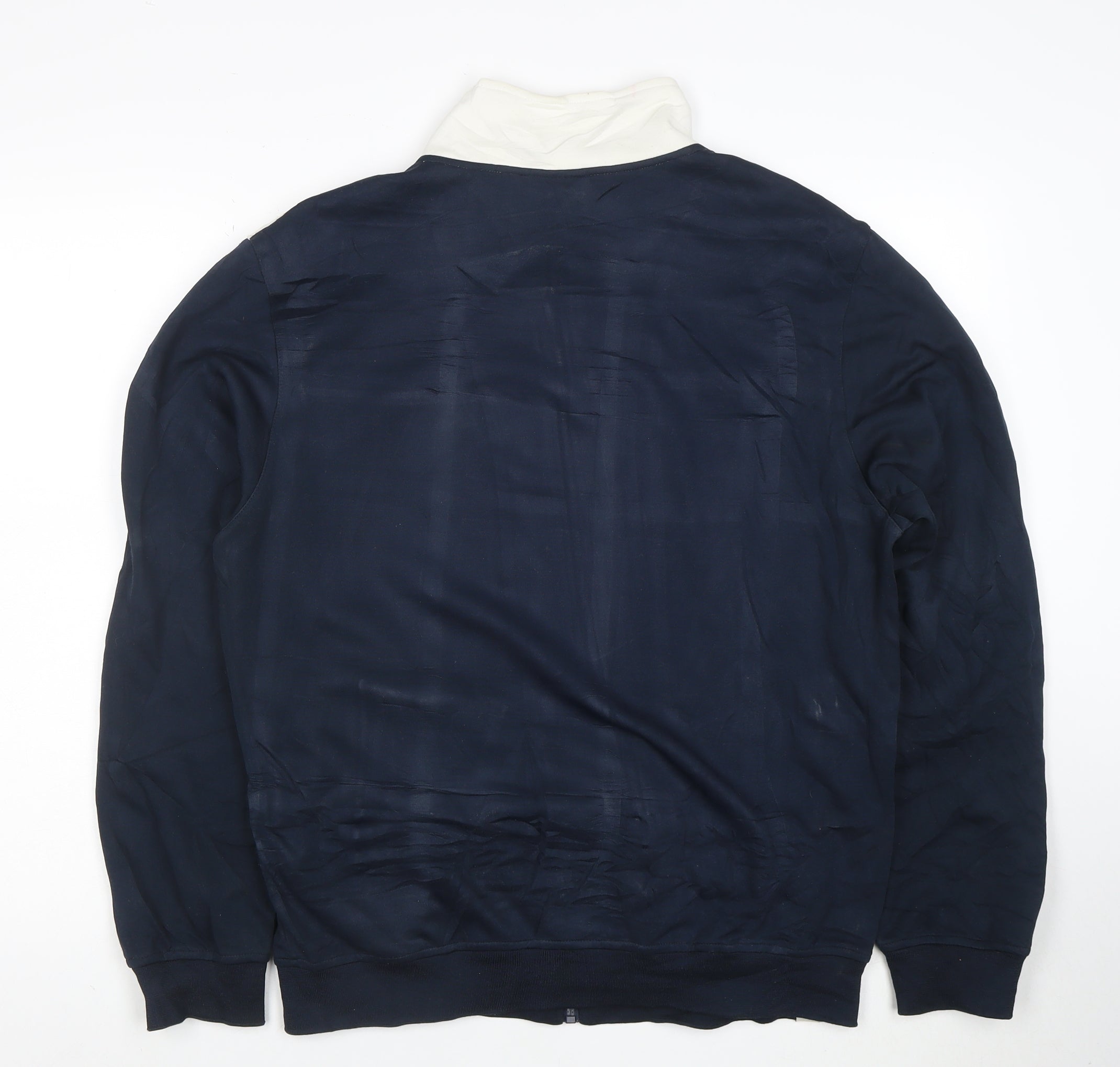 ellesse Mens Full Zip Sweatshirt Size L Blue Long Sleeve Logo - label detail
