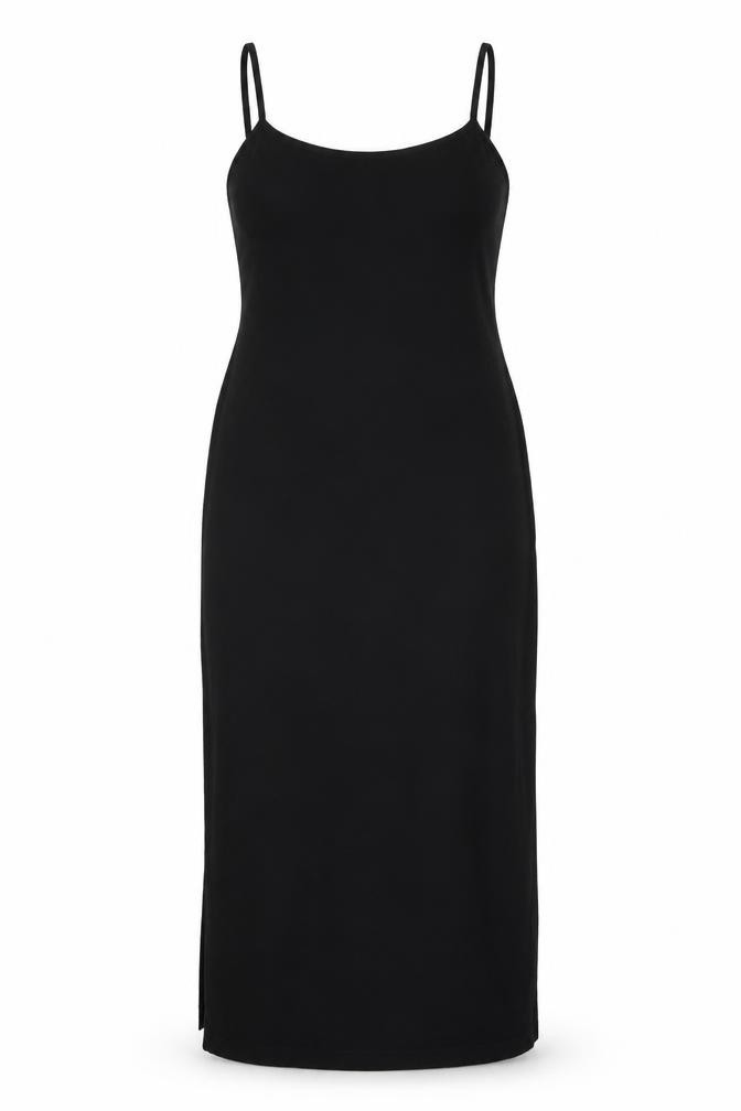 Seraphine Womens Bodycon Dress Size 2XL Black Midi Scoop Neck Sleeveless Casual - front view