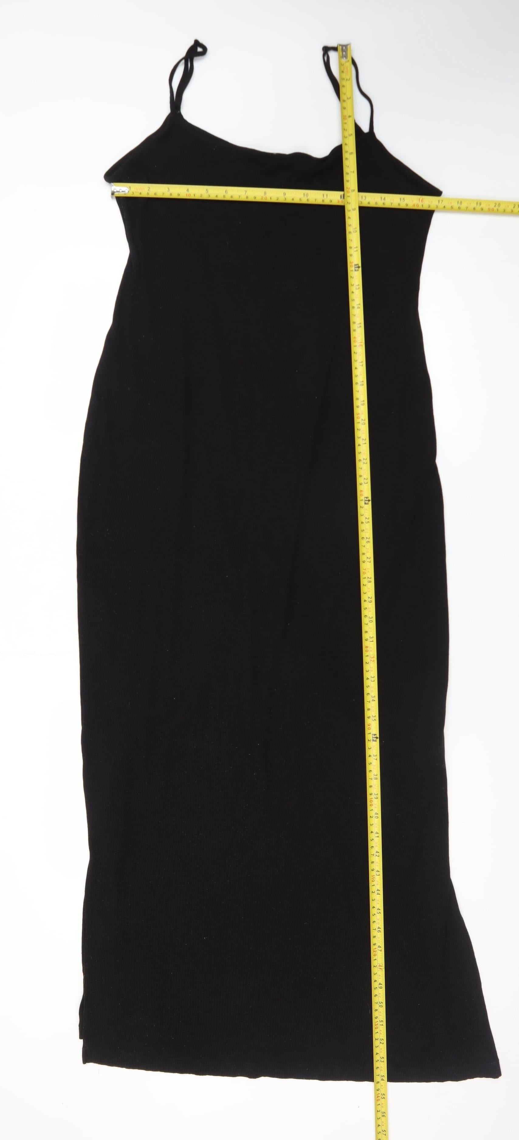 Seraphine Womens Bodycon Dress Size 2XL Black Midi Scoop Neck Sleeveless Casual - label detail
