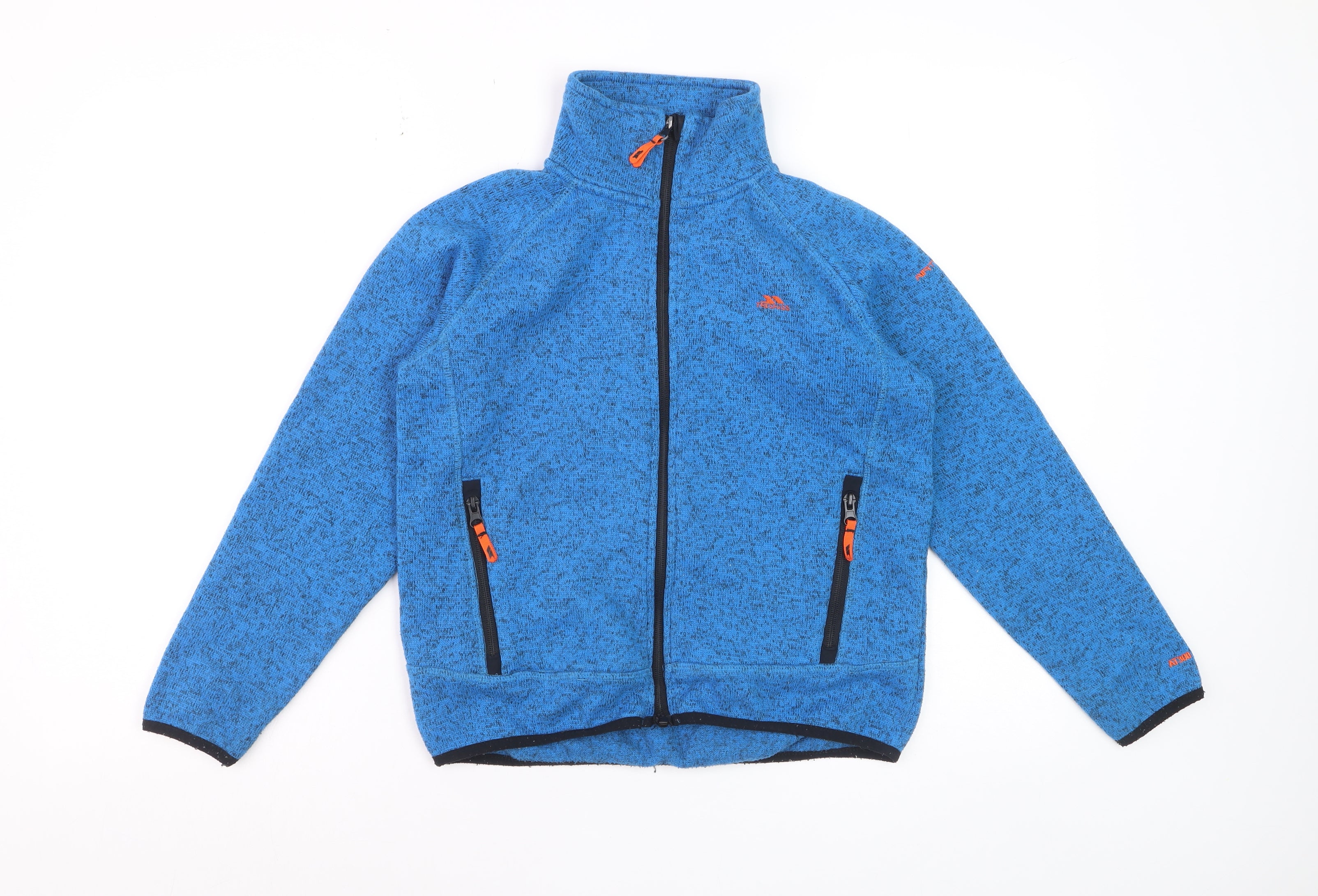 Trespass Boys Full Zip Jacket Size 9-10 Years Blue Flecked Mid-Length Casual Zip - reverse view