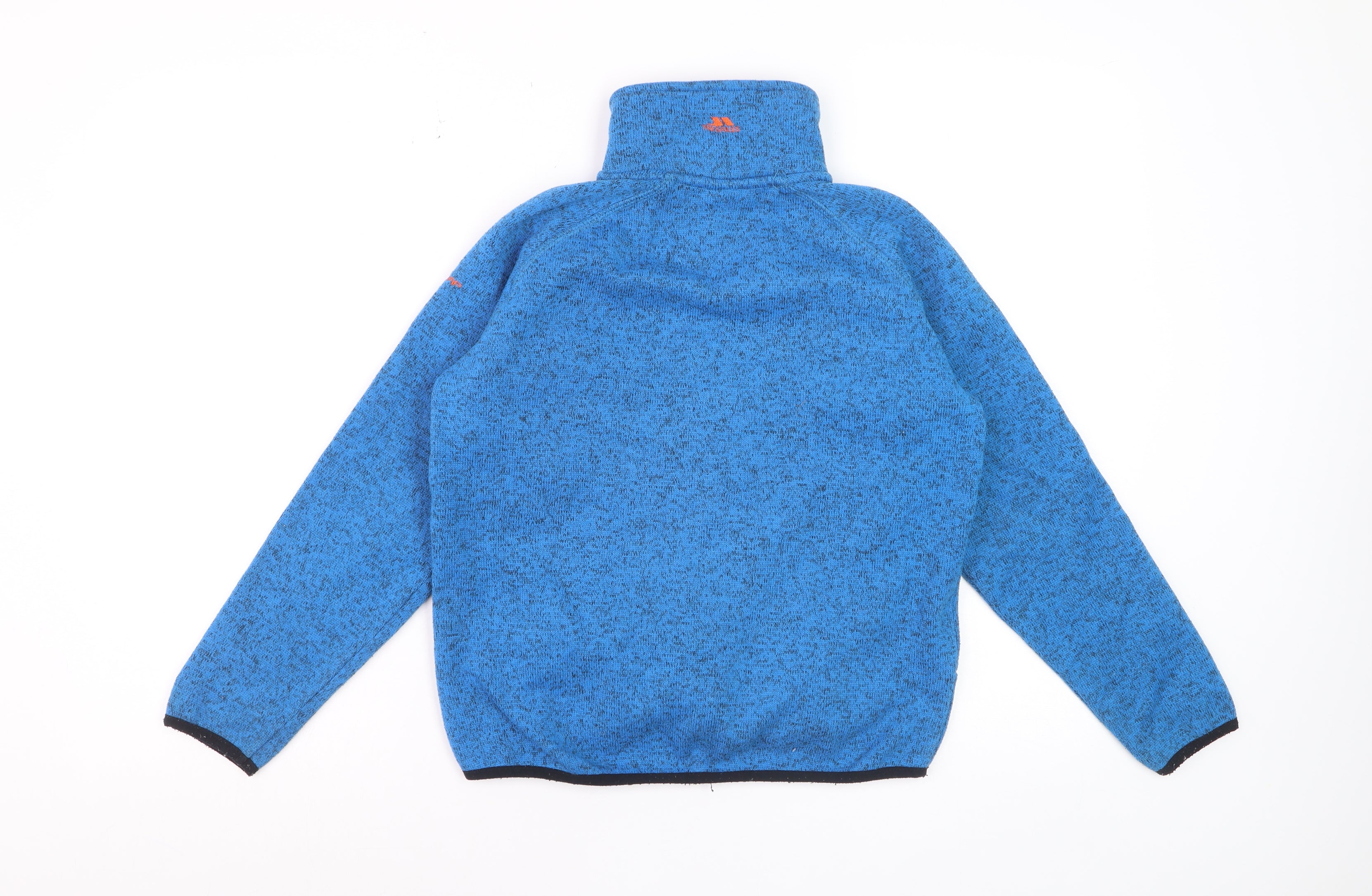 Trespass Boys Full Zip Jacket Size 9-10 Years Blue Flecked Mid-Length Casual Zip - close detail