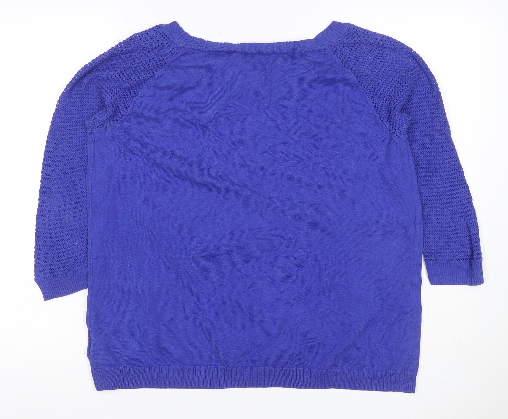 Gap Womens Pullover Jumper Size L Blue Crew Neck Long Sleeve Casual Breathable - label detail