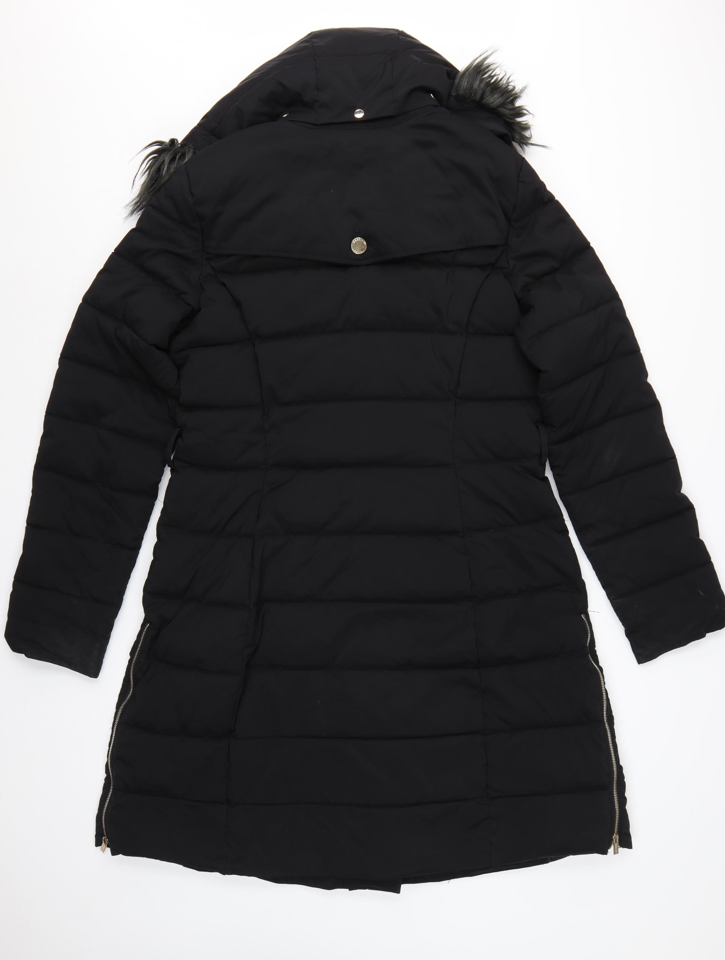 Womens Marciano for Guess Size XL Puffer Jacket Coat Black Long Long Sleeve - close detail