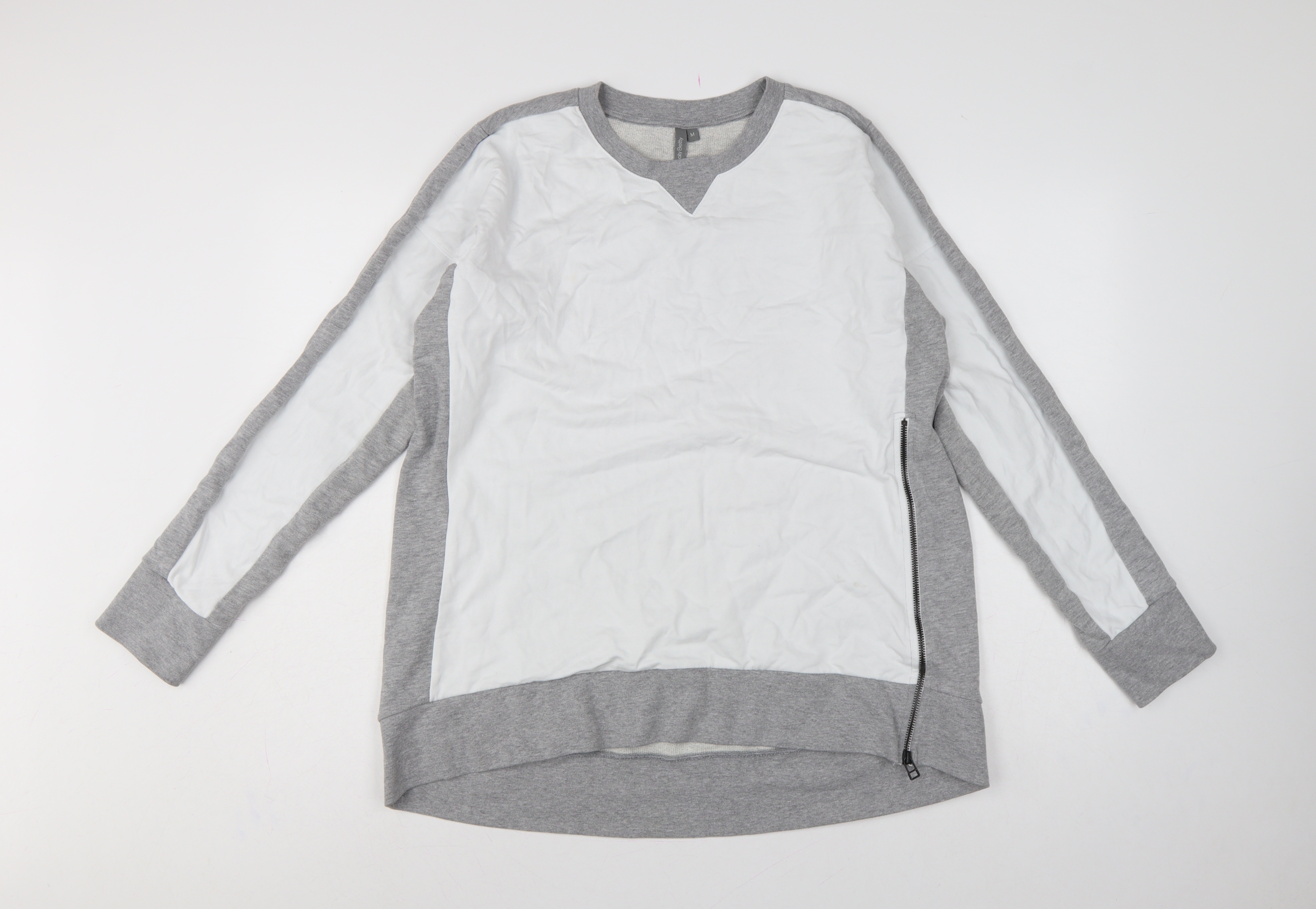 Womens Sweaty Betty Size M Pullover Sweatshirt Multicoloured Colourblock Button - reverse view