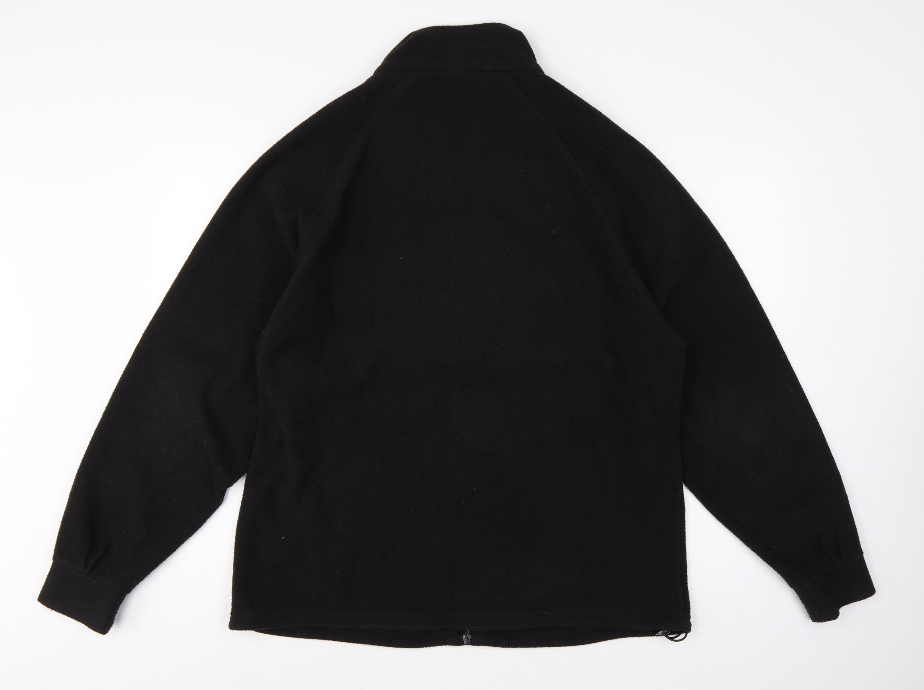 Mens Trespass Size L Basic Jacket Black Short Casual Full Zip Logo - close detail