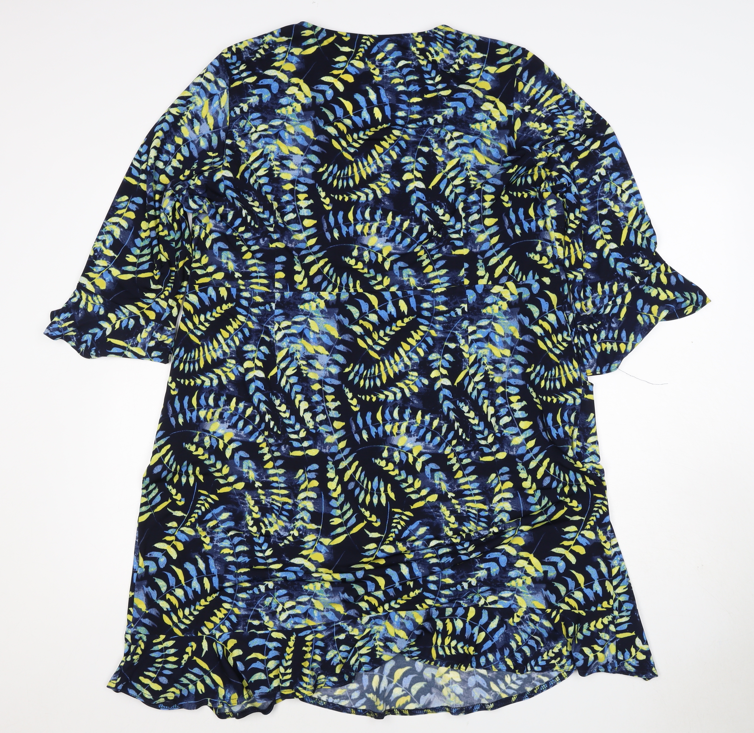 Womens Kaleidoscope Size 22 Kaftan Dress Multicoloured Floral Knee Length Casual - label detail