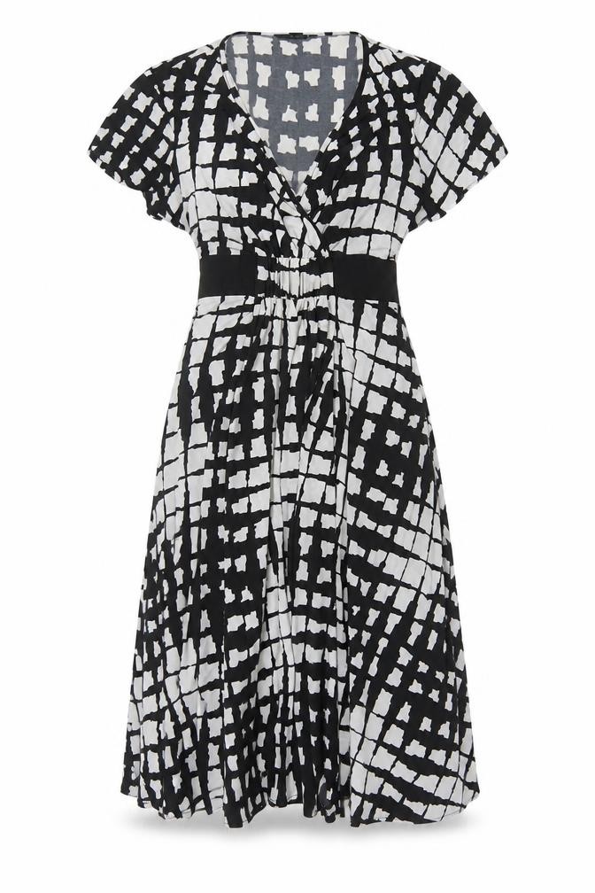 NEXT Womens Wrap Dress Size 10 Multicoloured Check Knee Length V-Neck Casual - front view