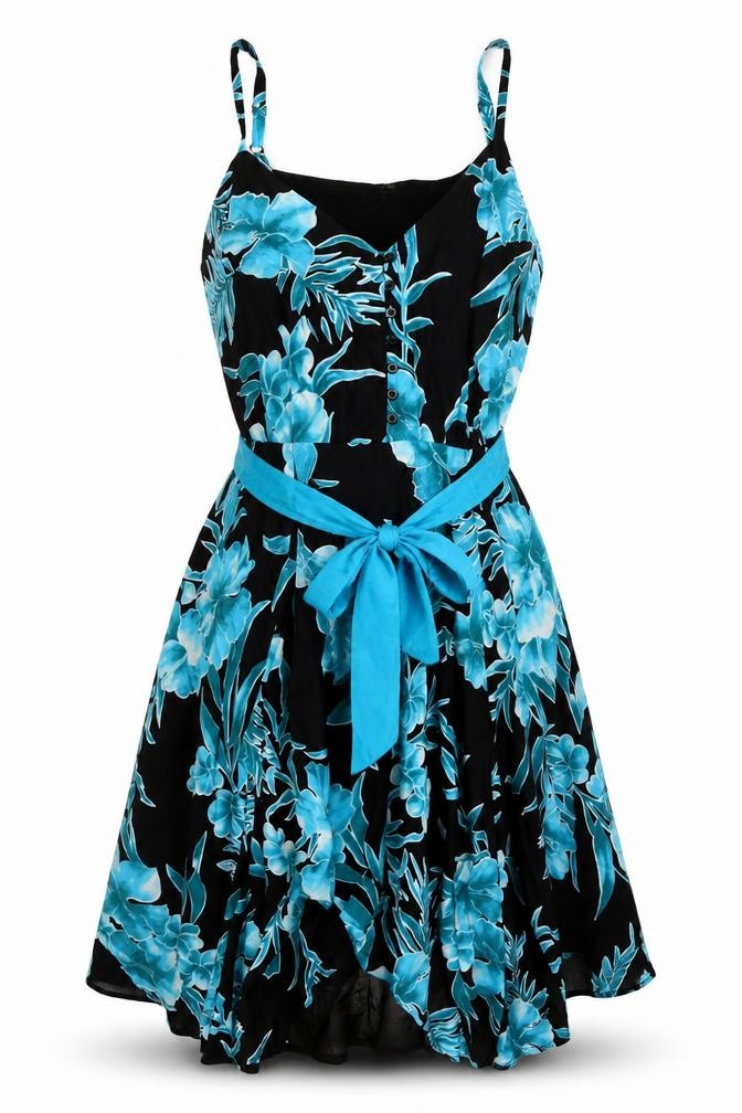 Joe Browns Womens Fit & Flare Dress Size 28 Multicoloured Floral Knee Length Bow - front view