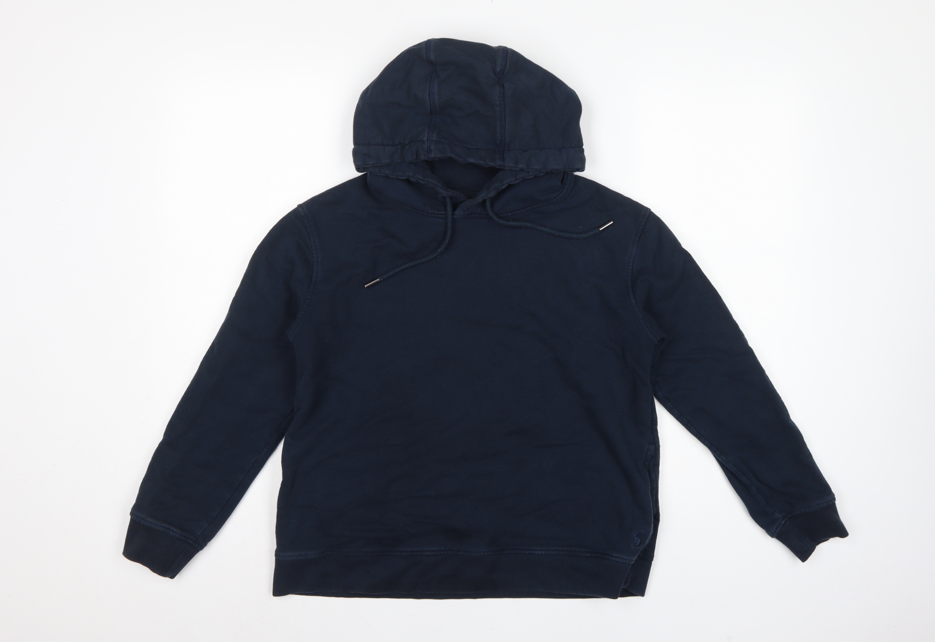 Joules Womens Pullover Hoodie Size 8 Blue Long Sleeve Casual Hooded Logo - reverse view