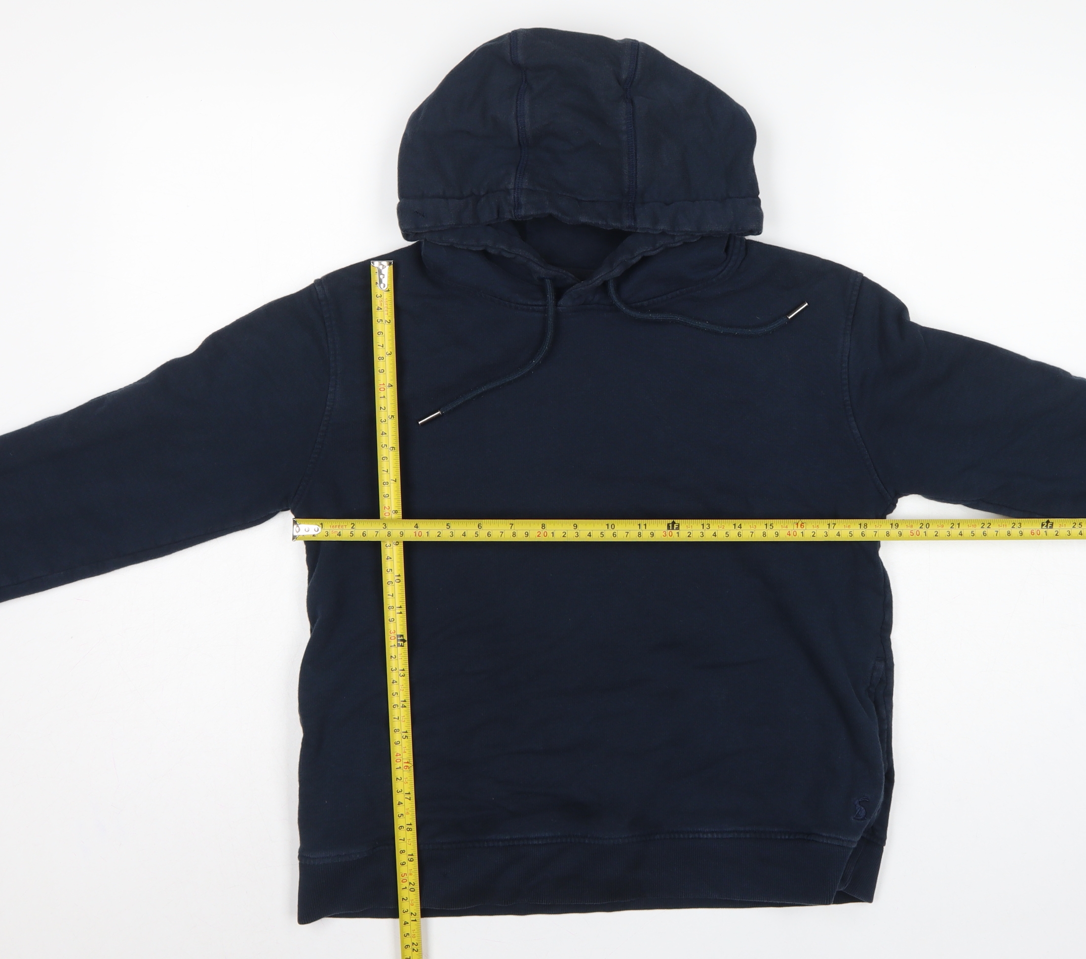 Joules Womens Pullover Hoodie Size 8 Blue Long Sleeve Casual Hooded Logo - label detail