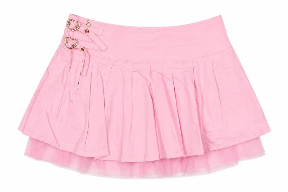 Sugar Thrillz Womens Tutu Skirt Size XL Pink Casual Full Buckle - front view
