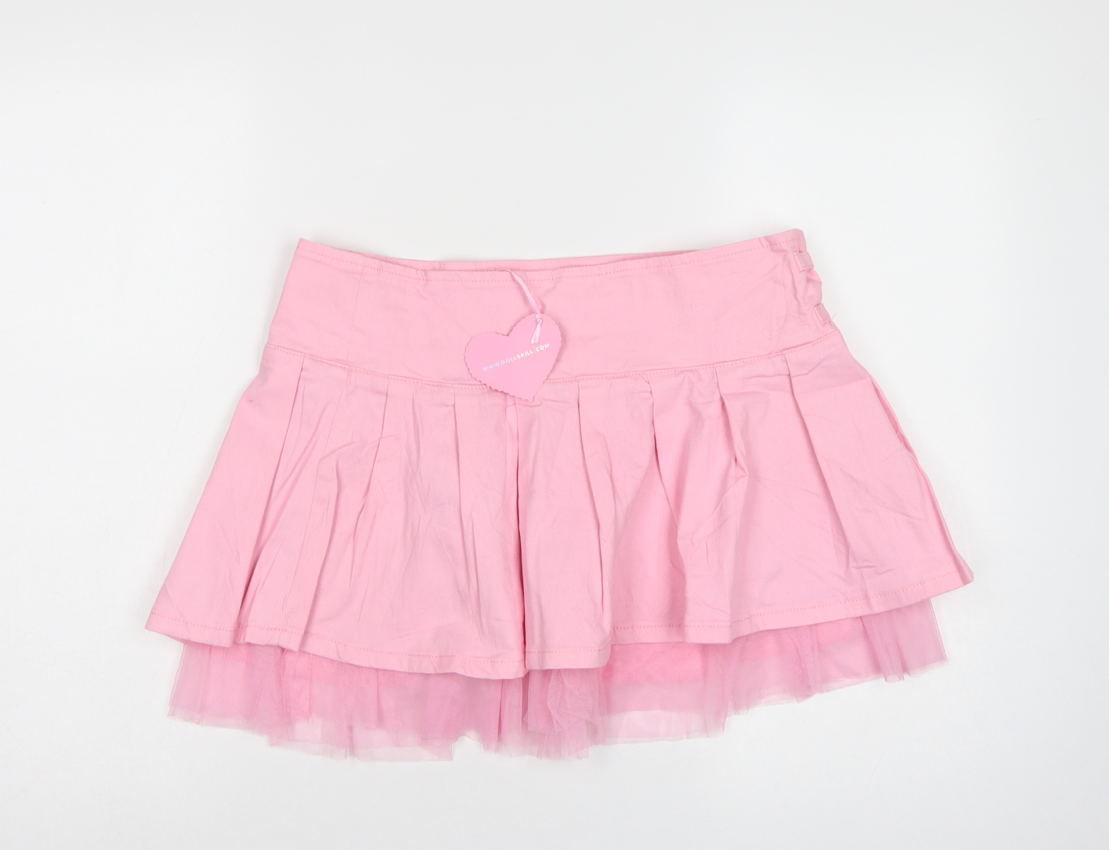Sugar Thrillz Womens Tutu Skirt Size XL Pink Casual Full Buckle - close detail