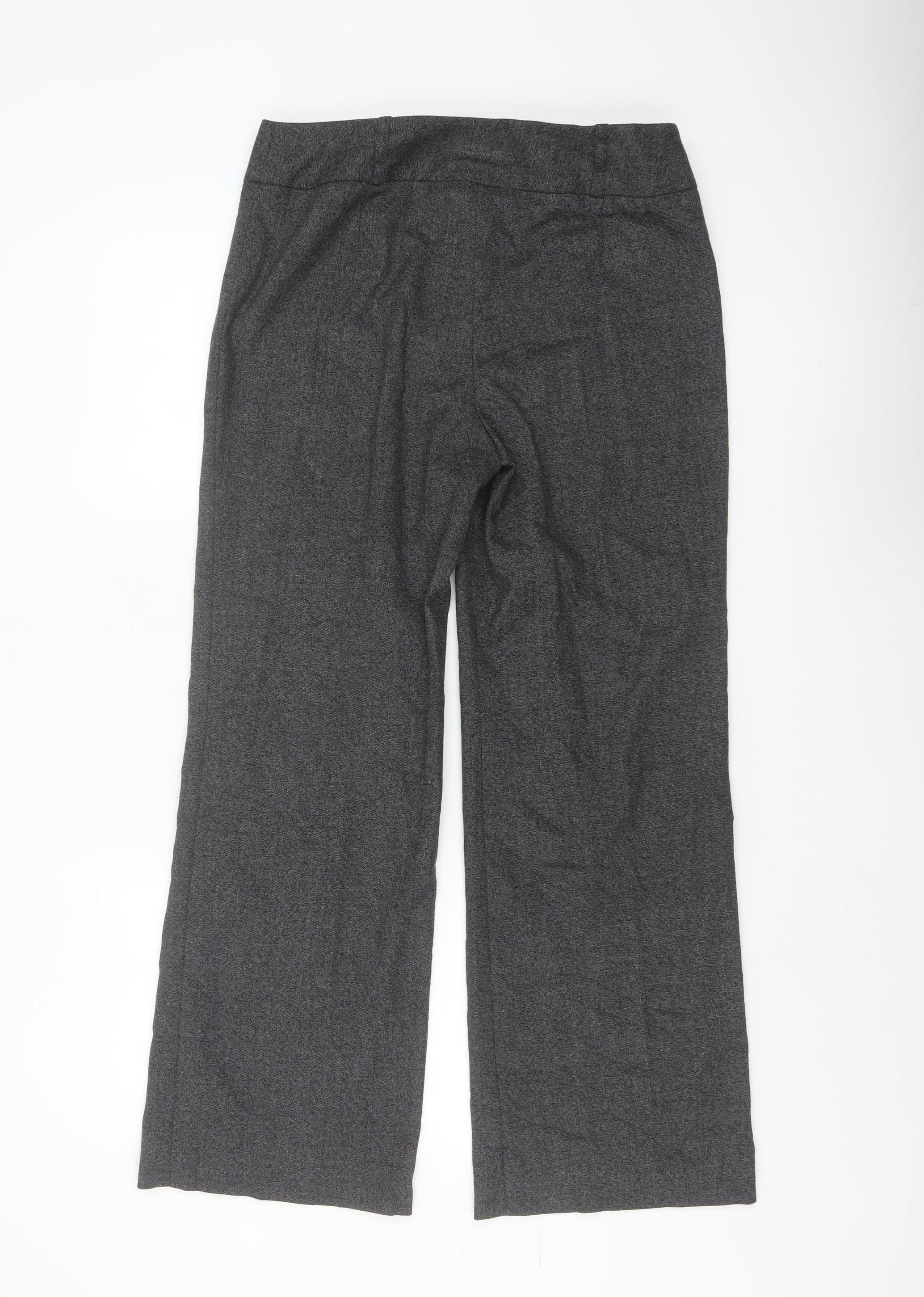 Principles Womens Dress Pants Trousers Size 12 Grey Business Stretch - close detail