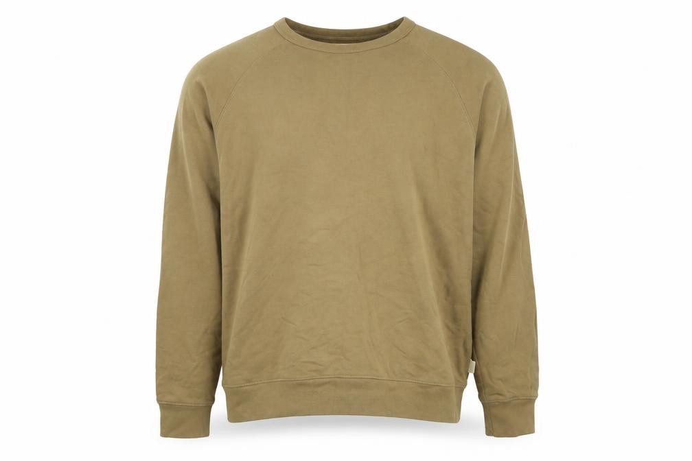 Marks & Spencer Mens Pullover Sweatshirt Size L Beige Long Sleeve - front view
