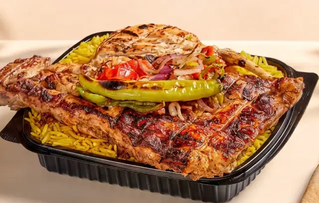 نص فرخة مشوية على الفحم