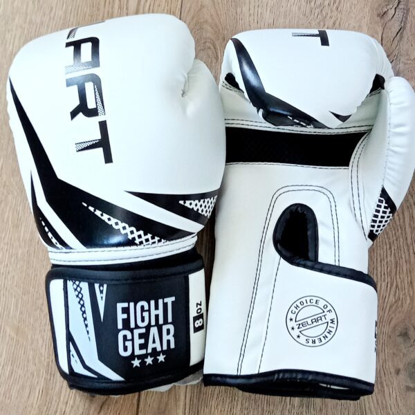 Перчатки боксерские Zelart бело - чёрные 8-12 унций цвета в ассортименте