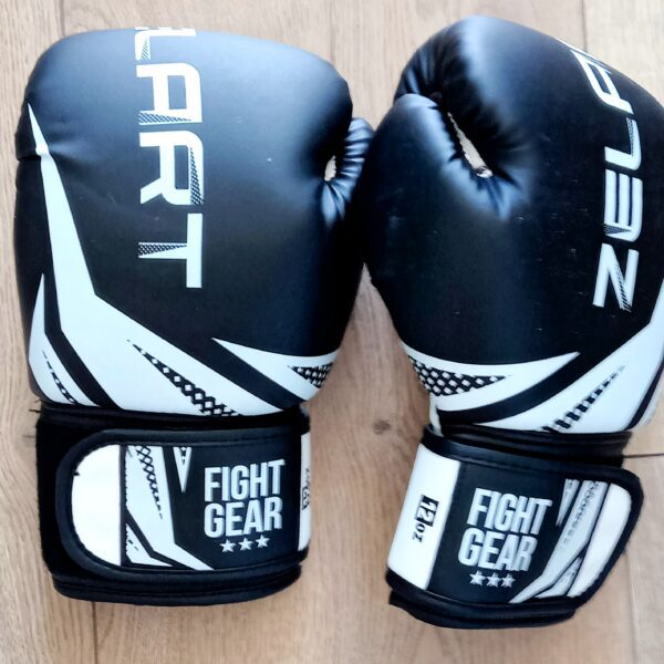 Перчатки боксерские Zelart чёрно - белые 8-12 унций, цвета в ассортименте
