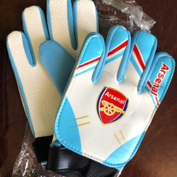 Перчатки вратарские детские ARSENAL размер 5-8 синий-белый-красный
