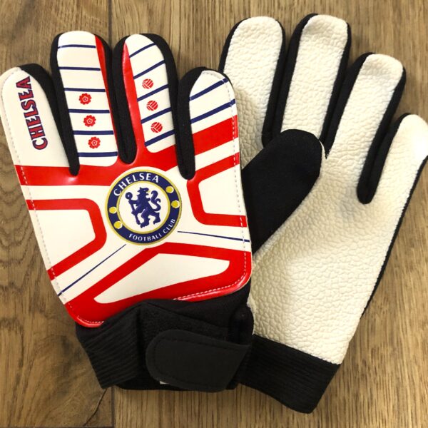 Перчатки вратарские детские CHELSEA размер 6-8 красный-белый-черный