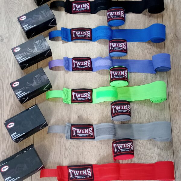 Бинты боксерские хлопок с эластаном TWINS (4метра) цвета в ассортименте