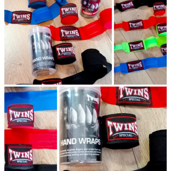 Бинты боксерские хлопок с эластаном TWINS (5метров) цвета в ассортименте