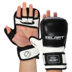 Перчатки для смешанных единоборств ZELART  M-XL ,чёрные