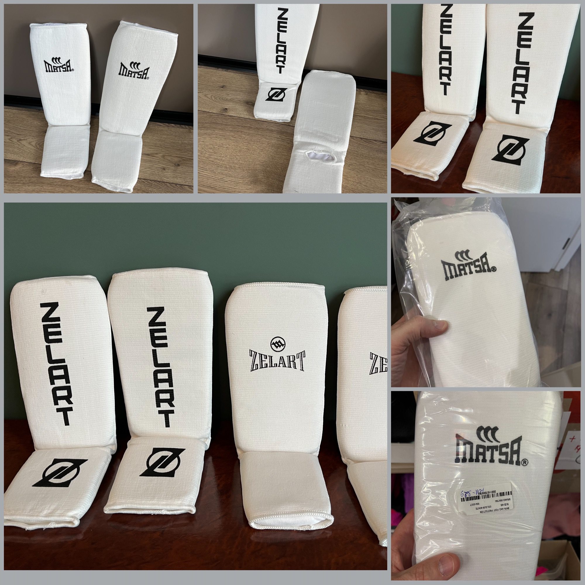Захист гомілки та стопи "ZELART", "Matsa" розмір XS-XL білий