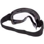 Захисні тактичні окуляри-маска, колір оправи чорний, прозорі лінзи.