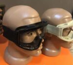 Захисні тактичні окуляри-маска, колір оправи чорний, прозорі лінзи.