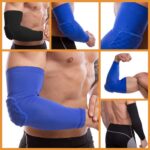 Налокотник спортивний компресійний довгий чорний, розміри S-XL