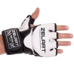 Перчатки для смешанных единоборств MMA Zelart ,размер S-L, цвет- бело-чёрный