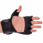 Перчатки для смешанных единоборств MMA Zelart ,размер S-L, цвет- чёрно-белый