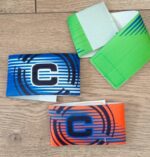 Повязка капитанская (с полосами), цвет: оранжевый,салатовый