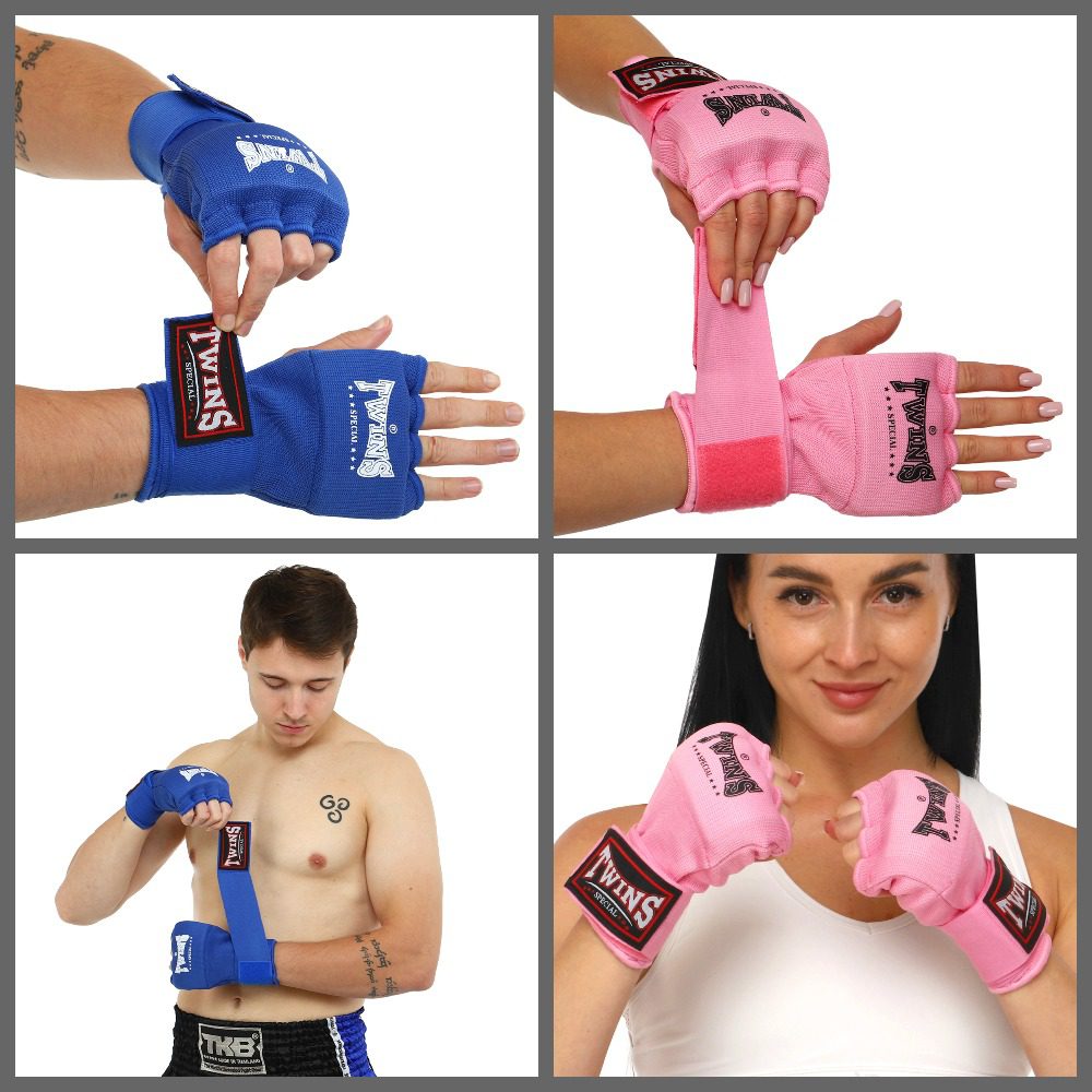 Рукавички-бинти внутрішні гелеві з поліестеру TWINS, розмір SL, колір рожевий