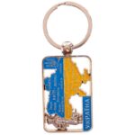 Брелок "Карта Украины" (карта ПЛОСКАЯ,в прямоугольнике)