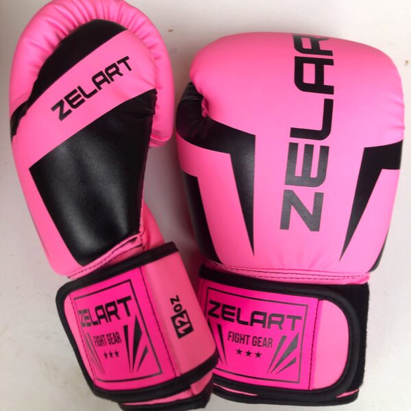 Перчатки боксерские Zelart розовые 8-12 унций