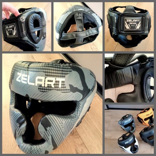 Шлем боксерский с полной защитой Zelart,размер S-L, цвет - чёрный
